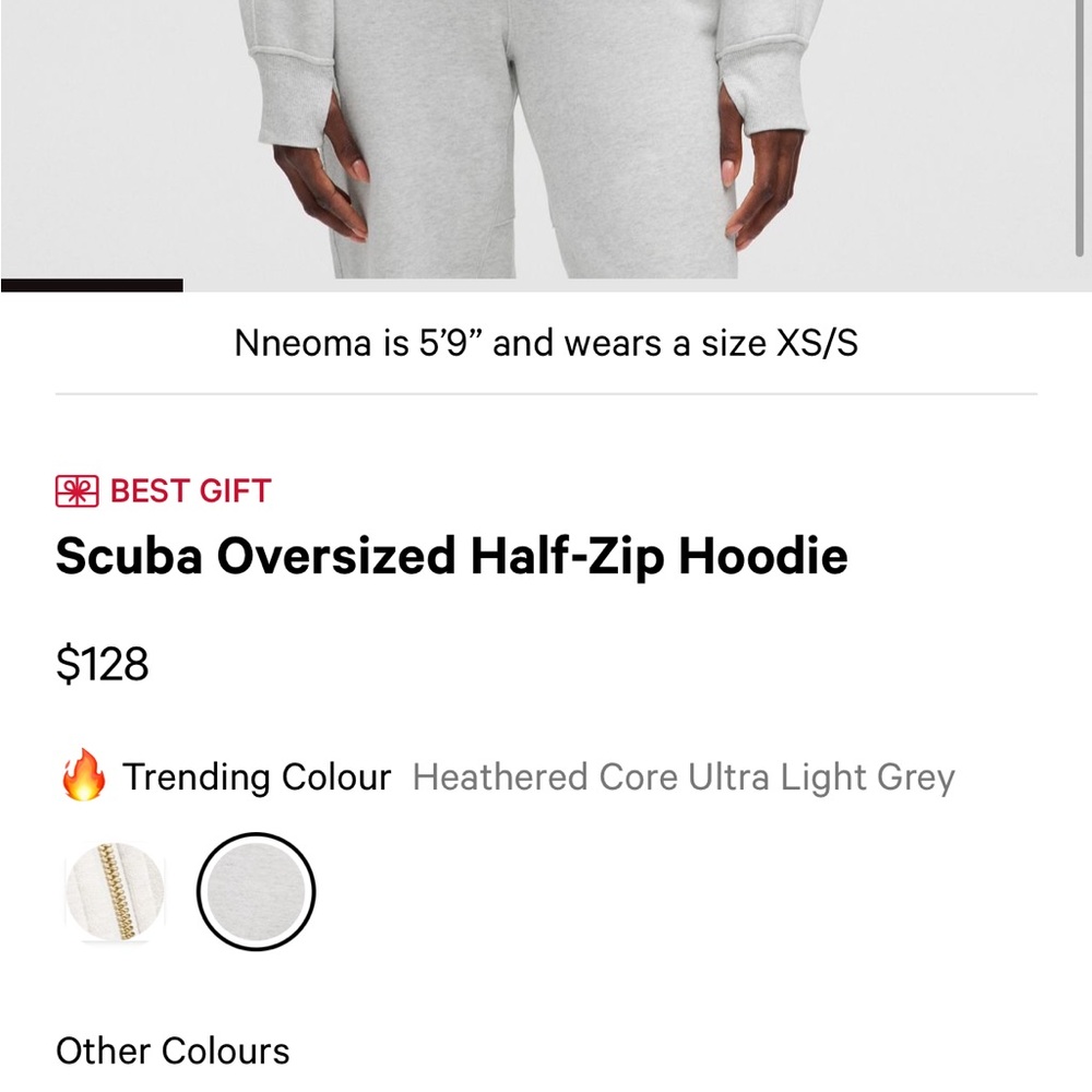 Lululemon scuba hoodie pullover. Light grey color - Picture 3 of 6